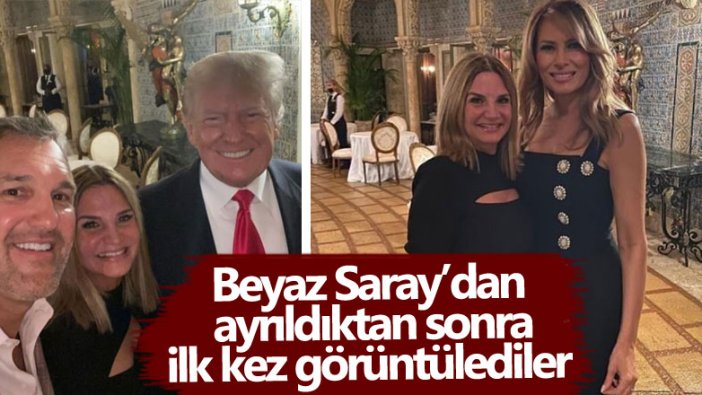 Trump çifti Beyaz Saray'dan ayrıldıktan sonra ilk kez görüntülediler