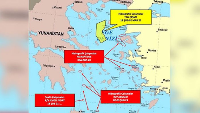 Yunanistan'ın Ege'de gerginliği tırmandıran faaliyetleri devam ediyor