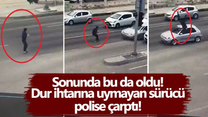 Ankara'da polisin dur ihtarın uymayan sürücü polis memuru S.E.'ye çarptı!