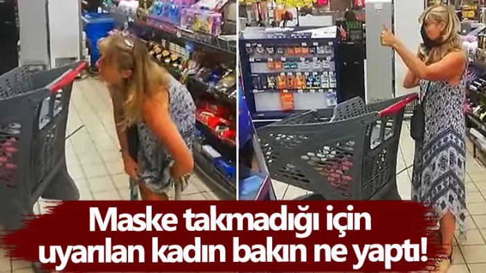 Güney Afrika’da maske takmadığı için uyarılan kadın iç çamaşırını kafasına geçirdi