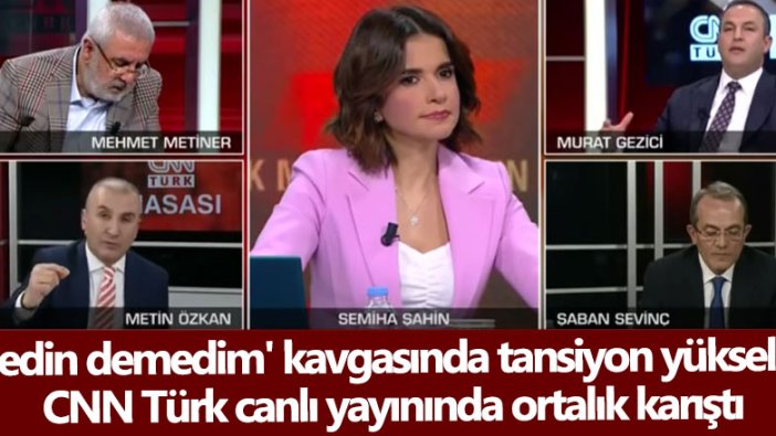 CNN Türk canlı yayınında Metin Özkan ve Murat Gezici arasında tartışma