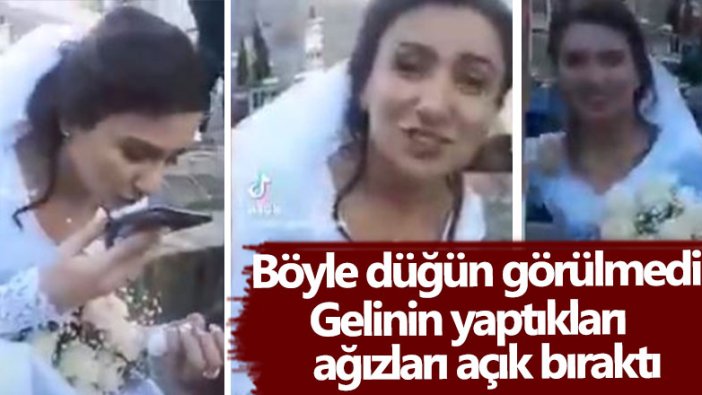 Böyle düğün görülmedi!  Gelinin yaptıkları ağızları açık bıraktı