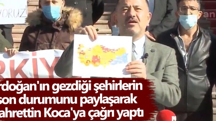 Veli Ağbaba, Erdoğan'ın gezdiği şehirlerin son durumunu paylaşarak Fahrettin Koca'ya çağrı yaptı