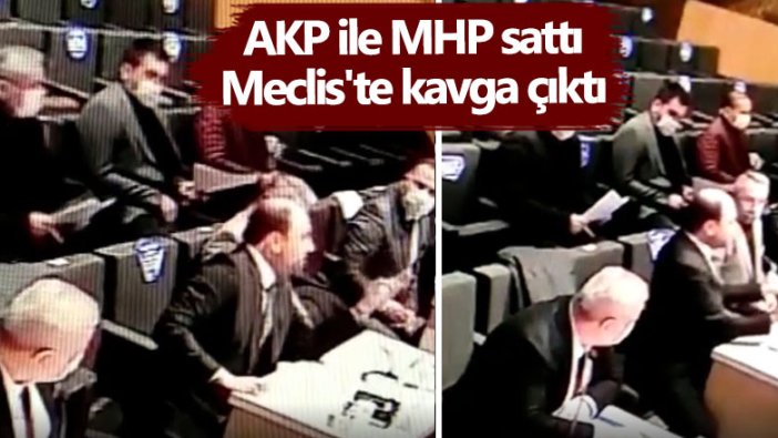 İzmir Bergama'da AKP ile MHP sattı Meclis'te kavga çıktı