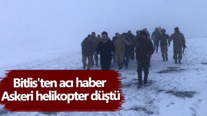 Bitlis Tatvan’da askeri helikopter düştü: 9 şehit