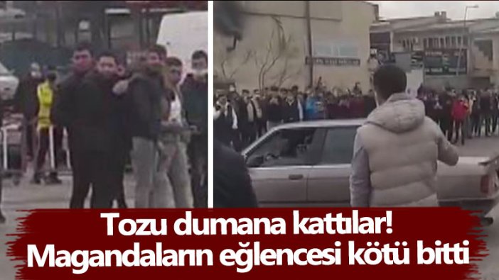 Tozu dumana kattılar! Magandaların drift eğlencesi kötü bitti