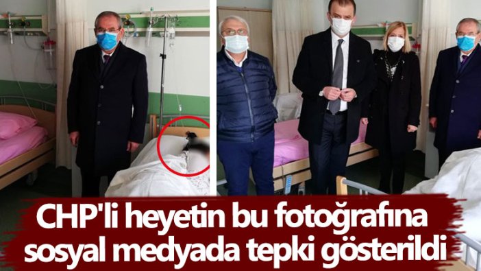 CHP'li heyetin bu fotoğrafına sosyal medyada tepki gösterildi