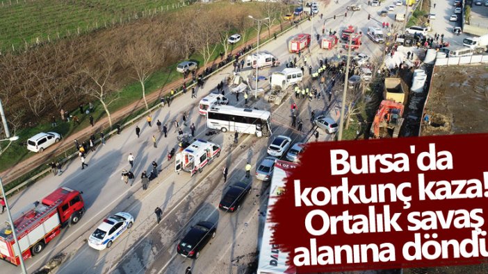 Bursa'da korkunç kaza! Ortalık savaş alanına döndü 