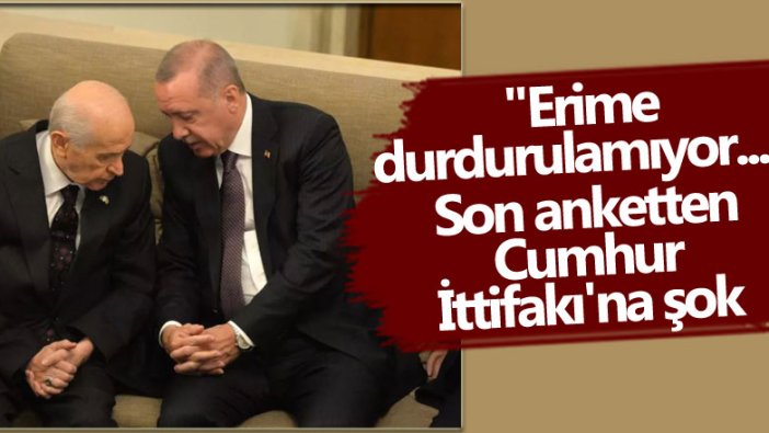 Erime durdurulamıyor...  Son anketten Cumhur İttifakı'na şok 