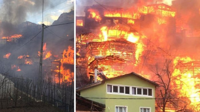 Artvin'de büyük felaket! Onlarca ev kül oldu