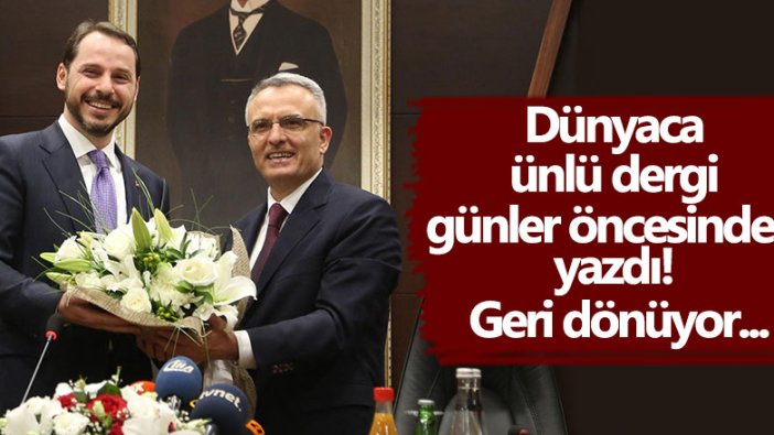 Dünyaca ünlü dergi günler öncesinden yazdı! Geri dönüyor...
