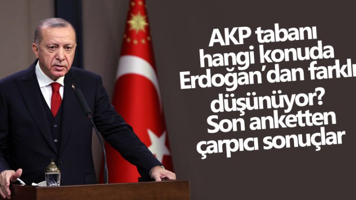 AKP tabanı hangi konuda Erdoğan'dan farklı düşünüyor 