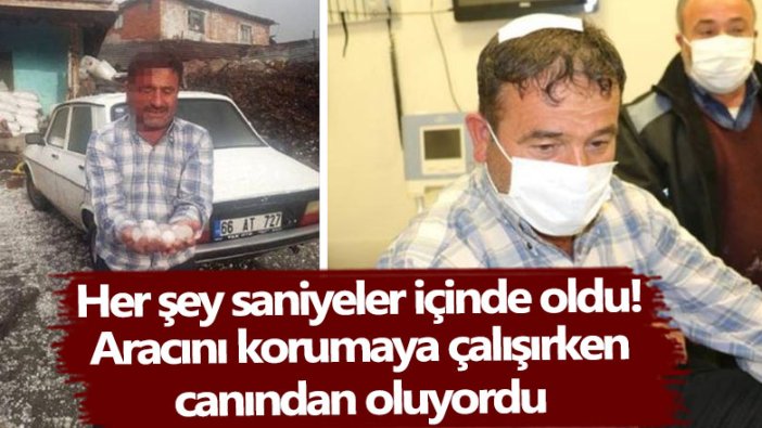 Her şey saniyeler içinde oldu! Aracını korumaya çalışırken canından oluyordu