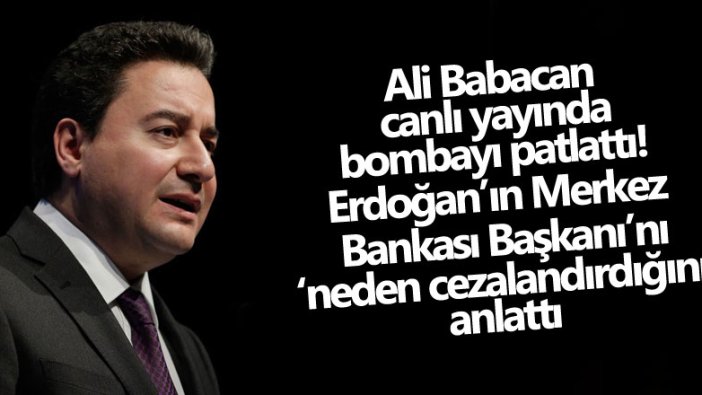 Ali Babacan'dan çarpıcı iddia! Erdoğan Naci Ağbal’ı neden görevden aldı 