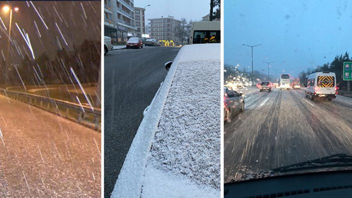 İstanbul'da beklenen kar yağışı başladı!