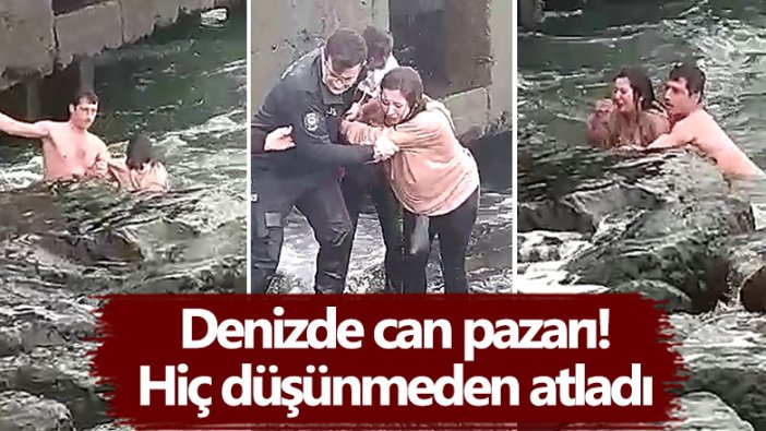 Denizde can pazarı! Hiç düşünmeden atladı