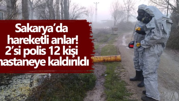 Sakarya’da hareketli anlar! 2’si polis 12 kişi hastaneye kaldırıldı