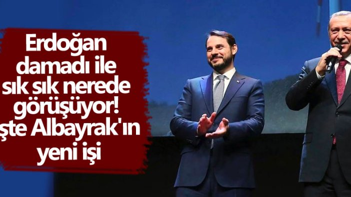Erdoğan damadı ile sık sık nerede görüşüyor! İşte Berat Albayrak'ın yeni işi