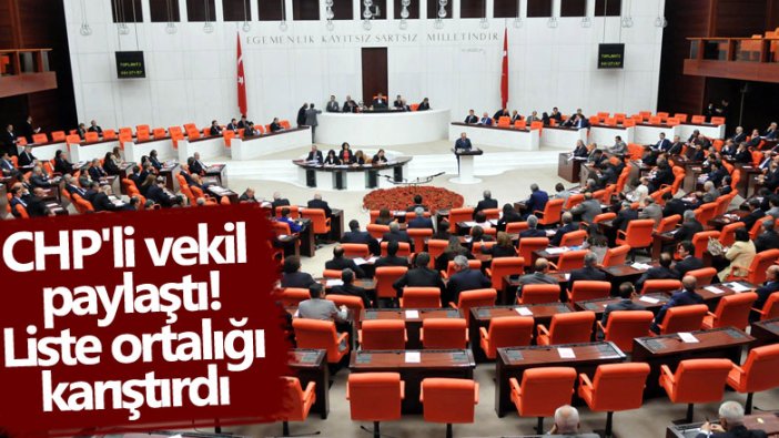 CHP'li Onursal Adıgüzel paylaştı! Liste ortalığı karıştırdı 