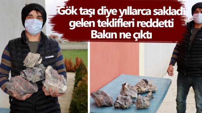 Afyonkarahisar'da Erol Çevik, gök taşı diye yıllarca sakladı taşlar bakın ne çıktı