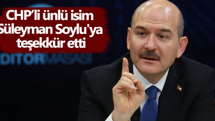 CHP'li Mehmet Sevigen, Süleyman Soylu'ya teşekkür etti