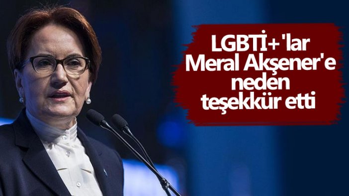 LGBTİ+'lar Meral Akşener'e neden teşekkür etti