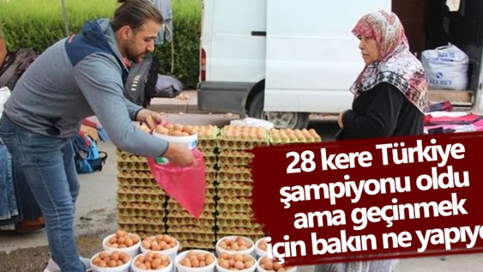 28 kere Türkiye şampiyonu olan 23 yaşındaki milli atlet Nihat Tokmak geçinmek için bakın ne yapıyor