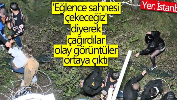 İstanbul Üsküdar'da 'Eğlence sahnesi çekeceğiz' diyerek çağırdılar olay görüntüler ortaya çıktı