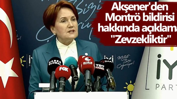 Meral Akşener'den 104 emekli amiralin yayımladığı bildiriye: Bir bildiri yayımlanmış, bu zevzekliktir