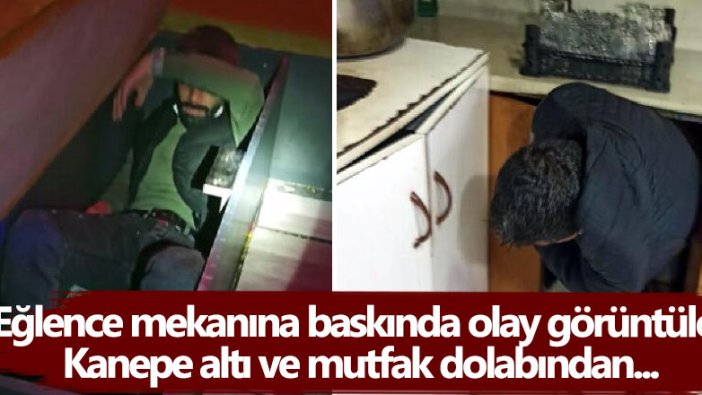 Konya'da eğlence mekanına baskında olay görüntüler