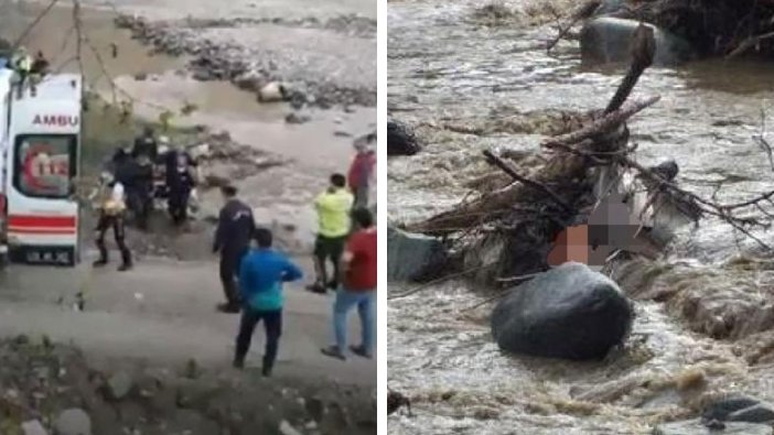 Giresun'da HES'ten yapılan su tahliyesi sırasında 4 işçi akıntıya kapıldı