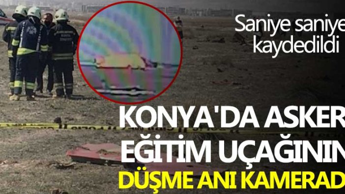 Konya'da düşen Türk Yıldızları'ndaki NF-5 uçağının düşme anı anbean kaydedildi