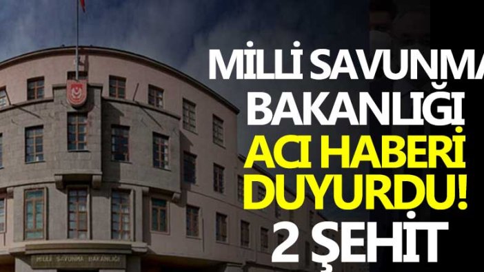 Son dakika... MSB acı haberi duyurdu! 2 şehit