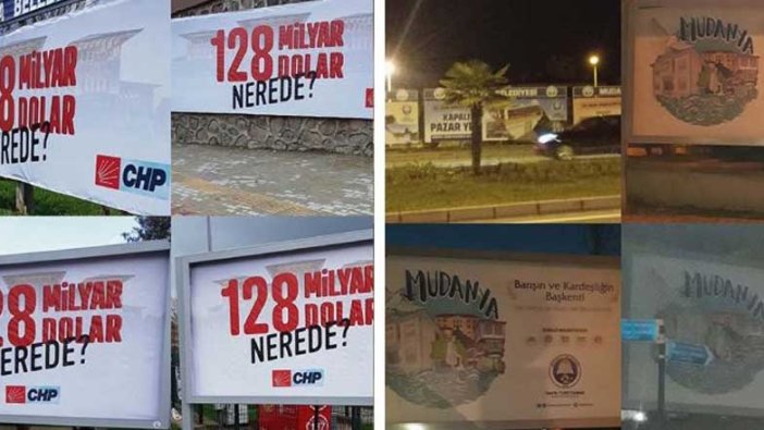 CHP’nin “128 milyar dolar nerede” afişlerine ‘Cumhurbaşkanına hakaret’ soruşturması başlatıldı