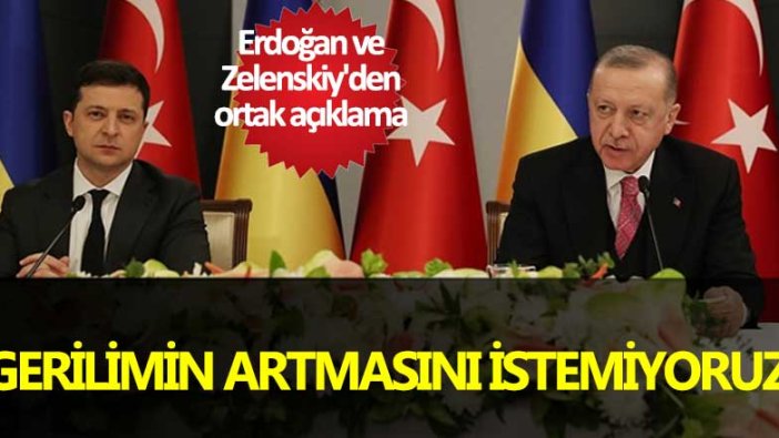 Son dakika... Cumhurbaşkanı Erdoğan ve Volodimir Zelenskiy'den ortak açıklama