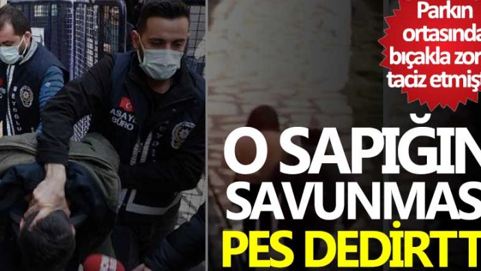 Cihangir'de parkın ortasında bıçakla zorla taciz etmişti! O sapığın ifadesi pes dedirtti