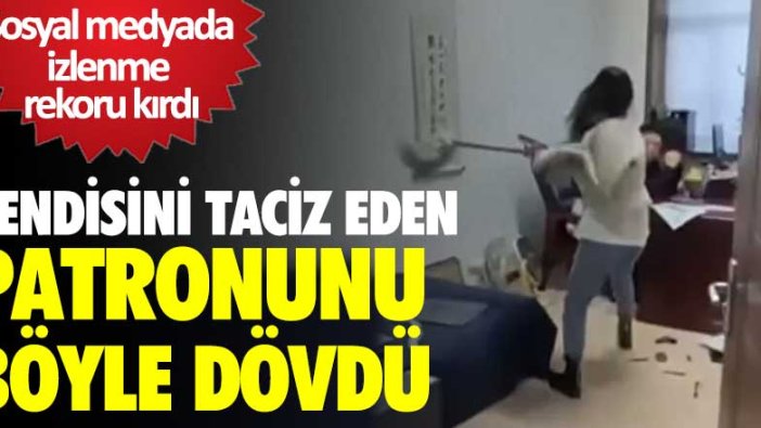 Çin'de bir kadın kendisini taciz eden patronunu böyle dövdü