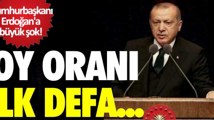 Cumhurbaşkanı Erdoğan'a büyük şok! Oy oranı ilk defa...