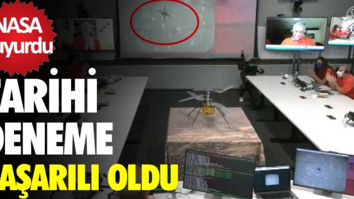 Mars'ta bir helikopter uçtu! NASA duyurdu tarihi deneme başarılı oldu