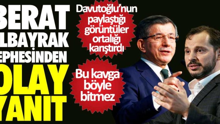 Ahmet Davutoğlu'nun paylaştığı görüntüler ortalığı karıştırdı! Berat Albayrak cephesinden olay yanıt