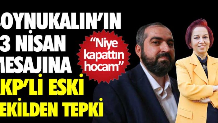Mehmet Boynukalın'ın 23 Nisan mesajına AKP'li Halide Özen İncekara tepki gösterdi