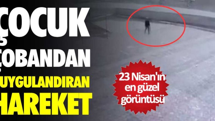 Ağrı'nın Diyadin ilçesinde çocuk çobandan duygulandıran hareket