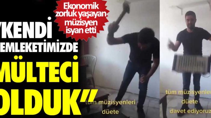 Şanlıurfa'da müzisyen Hüseyin Dörtkardeş isyan etti! Kendi ülkemizde mülteci olduk