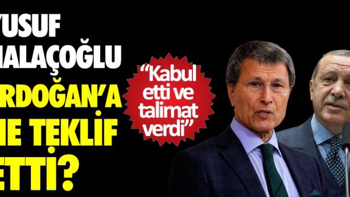 Yusuf Halaçoğlu Erdoğan'a yaptığı teklifi anlattı! Kabul etti ve talimat verdi