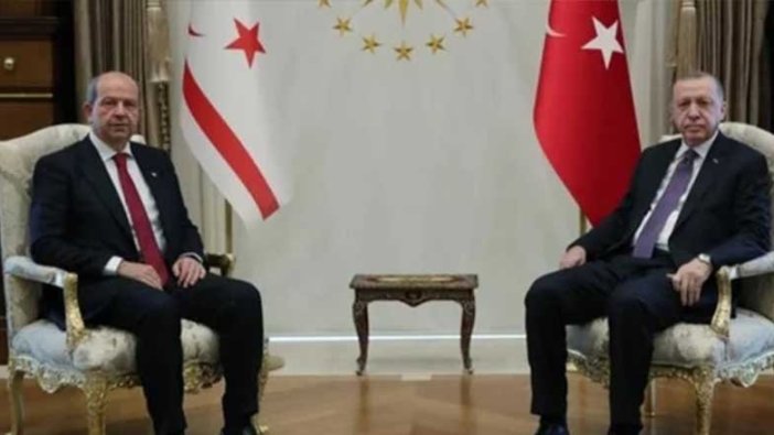 Erdoğan KKTC Cumhurbaşkanı Ersin Tatar ile görüşüyor