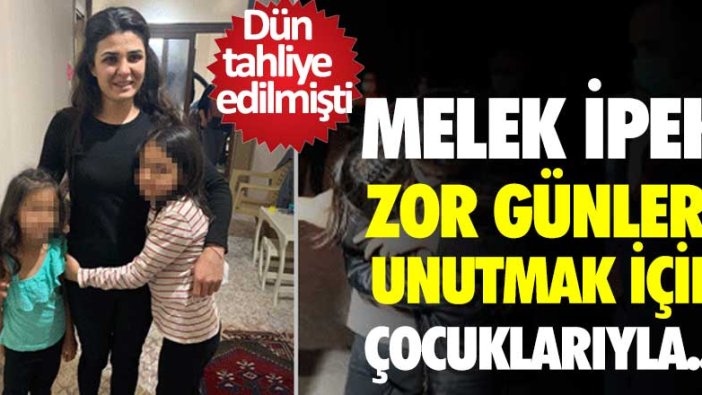 Melek İpek zor günleri unutmak için çocuklarıyla...