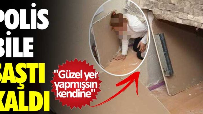 Kocaeli'de ev aramasında polis bile şaştı kaldı:  Güzel yer yapmışsın kendine