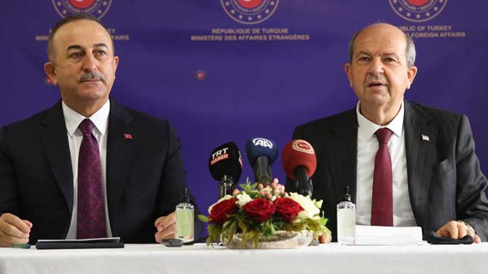 Ersin Tatar ve Bakan Çavuşoğlu, Carteron’la görüştü