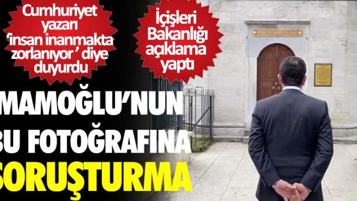 İBB Başkanı Ekrem İmamoğlu'nun elleri arkada bağlı fotoğrafına İçişleri Bakanlığı tarafından soruşturma!