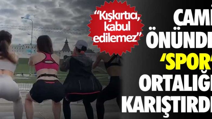 Cami önünde 'squat' videosu ortalığı karıştırdı   